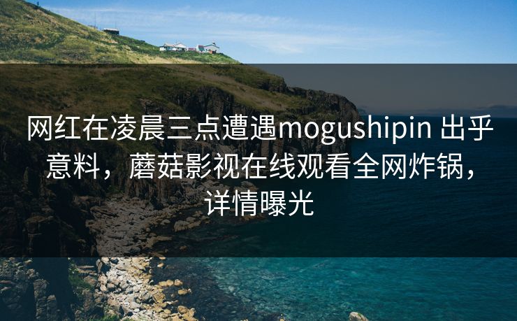 网红在凌晨三点遭遇mogushipin 出乎意料，蘑菇影视在线观看全网炸锅，详情曝光